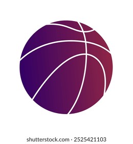 Vetor de Arte Gradiente de Bola de Cesta
