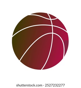 Vector de arte de degradado de bola de canasta