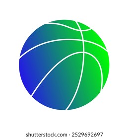 Vetor de Arte Gradiente de Bola de Cesta