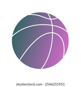 Vector de arte de degradado de bola de canasta