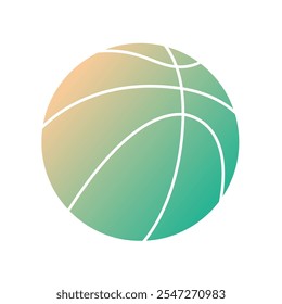 Vector de arte de degradado de bola de canasta