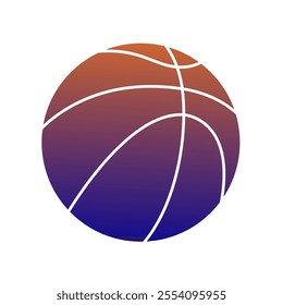 Basket Ball Gradient Art Vector
