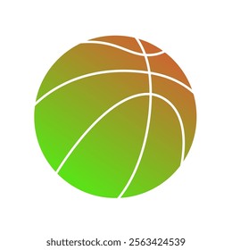 Basket Ball Gradient Art Vector