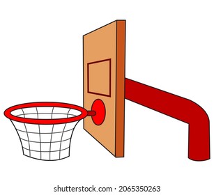 basket ball hoop vector illustration,isolated on white background,top view