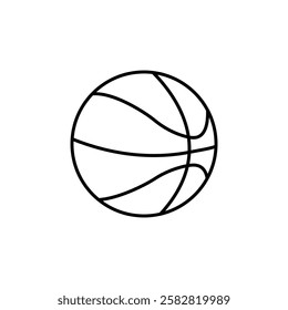 Basket Ball icon Flat isolated outline sign