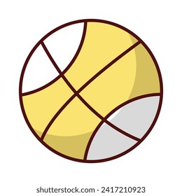 Basket Ball icon isolate white background vector stock illustration