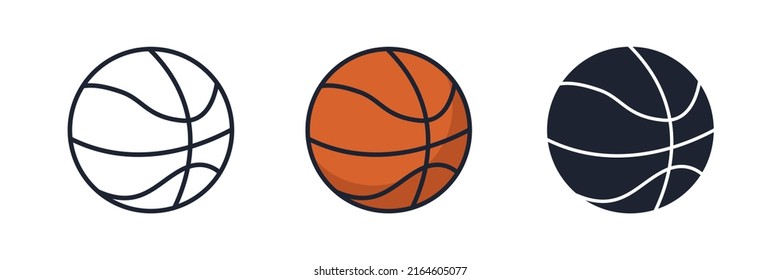 basket ball icon symbol template for graphic and web design collection logo vector illustration