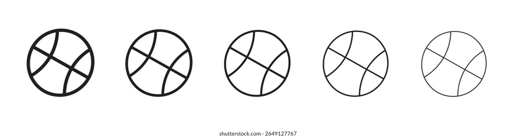 Ilustración vectorial del icono de la bola de la cesta aislada