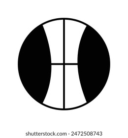 basket ball icon with white background vector stock illustration