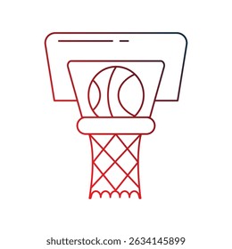 basket ball icon with white background vector stock illustration