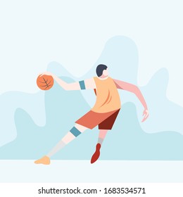 Basket Ball Illustration Flat Design