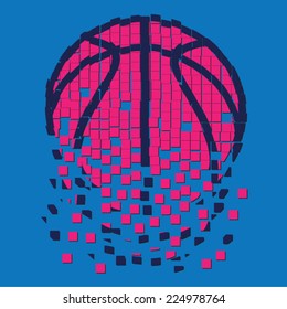 Basket ball illustration , t-shirt graphics, sport