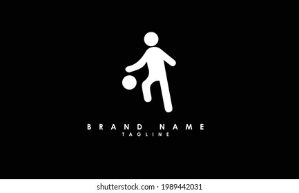Basket Ball Initials Monogram logo for brand and company