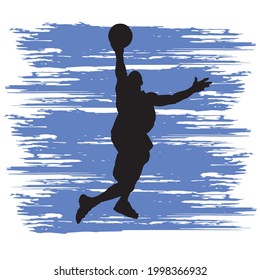 basket ball lay up 2 move silhouette 