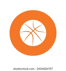 Basket Ball Logo combine with letter O vector template