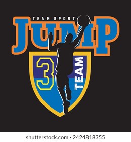 Basket Ball logo image vector illustration for your t shirt	