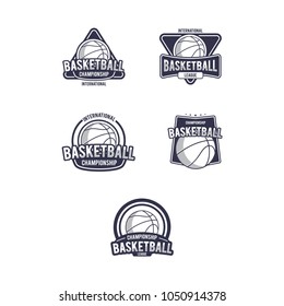 Basket Ball Logo Set