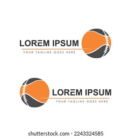 Vector con logotipo de bolas de cesta Ilustración con fondo blanco aislado