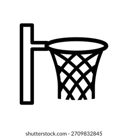Icono de red de baloncesto, gráficos de Vector de línea
