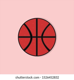 Basket ball on pink background