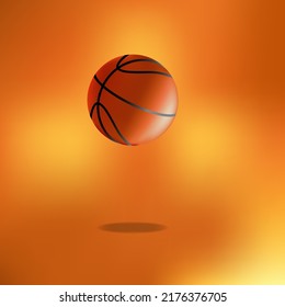 Basket ball in orange background vector illustration