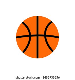 Basket Ball Orange Symbol Icon Vector Design Illustration