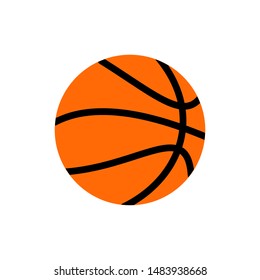 Basket Ball Orange Symbol Icon Vector Design Illustration