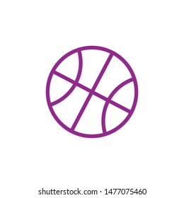 Basket ball outline vector icon