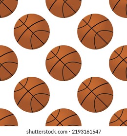 Basket Ball Pattern Background. Vector Illustration