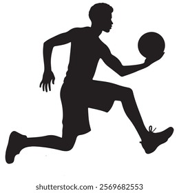 Basket ball players silhouette, Basket ball silhouette, Player Vector icon.