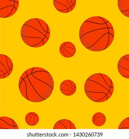 Basket ball seamless pattern illustration.