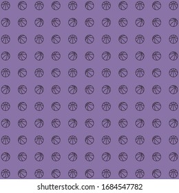 basket ball seamless pattern on blue background, sports backdrop vector illustration.