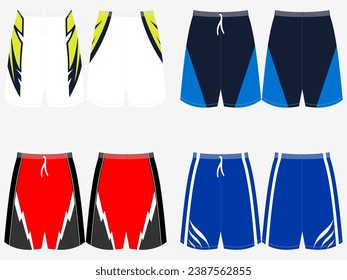 basket ball shorts sports templete mockup design 