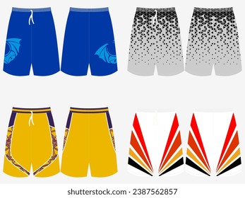 basket ball shorts sports templete mockup design 