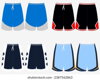 basket ball shorts sports templete mockup design 