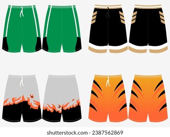 basket ball shorts sports templete mockup design 
