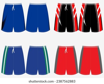 basket ball shorts sports templete mockup design 