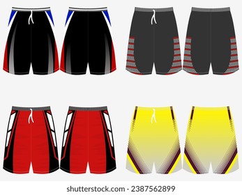 basket ball shorts sports templete mockup design 
