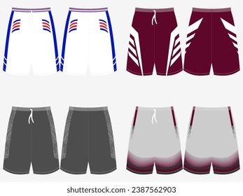 basket ball shorts sports templete mockup design 