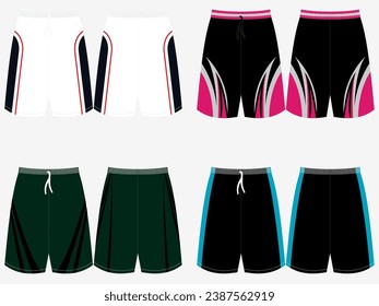 basket ball shorts sports templete mockup design 