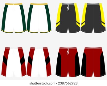 basket ball shorts sports templete mockup design 