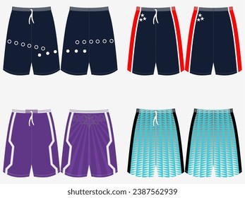 basket ball shorts sports templete mockup design 