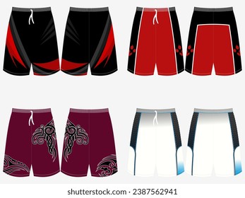 basket ball shorts sports templete mockup design 