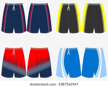 basket ball shorts sports templete mockup design 