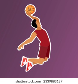 basket ball slum dunk sport vector design