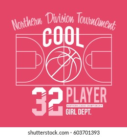 Basket ball sport athletic typography, tee shirt graphics, vectors
