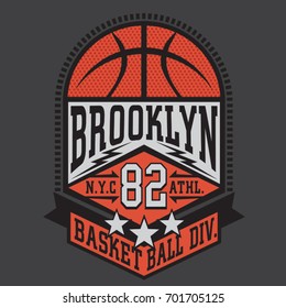 Basket ball sport typography, tee shirt graphics, vectors