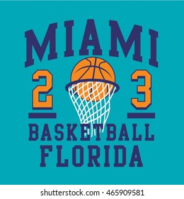 Basket ball sport typography, t-shirt graphics, vectors