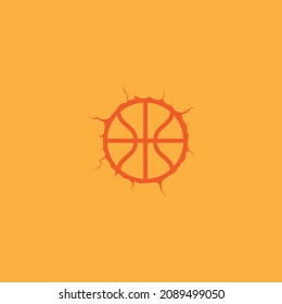 basket ball stuck logo symbol icon vector graphic design illustration idea creative 