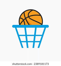 Basket Ball Symbol Vector Template. Basketball Logo